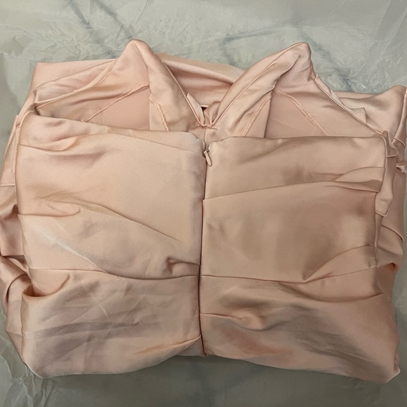 HOUSE OF CB 'Emanuela' Blush Pink Draped Ruched Mini Dress - Picture 5 of 9